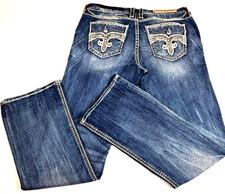 Jeans feminino Rock Revival Diella Easy Boot tamanho 34 X 34 bordado strass, usado comprar usado Jeans feminino Rock Revival Diella Easy Boot tamanho 34 X 34 bordado strass, usado comprar usado  Enviando para Brazil