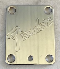 Placa de pescoço cromada genuína FENDER dos anos 80 Stratocaster American Series comprar usado  Enviando para Brazil