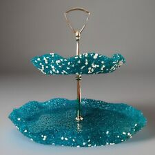 Bandeja de prato vintage retrô azul água Lucite bolo doces 1960-70 comprar usado  Enviando para Brazil