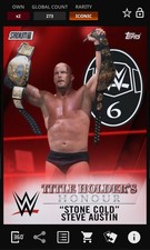 Usado, "Stone Cold" Steve Austin Red Title Holder's Honour - Topps Slam Stadium Club comprar usado  Enviando para Brazil
