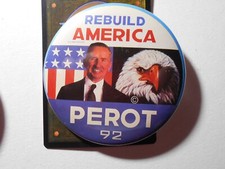 Usado, Botão pinback violoncelo águia Rebuild America Perot 1992 3" comprar usado  Enviando para Brazil
