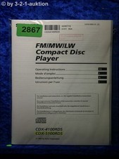CD player Sony manual CDX 4100RDS / 5100RDS (#2867) comprar usado  Enviando para Brazil