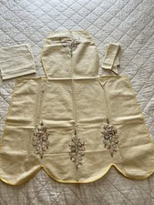 Usado, Avental bordado à mão vintage inacabado – Design floral pastel comprar usado  Enviando para Brazil