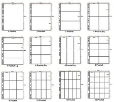 Páginas de álbuns de colecionador A4 - Notas, cartões, cartões postais - Sem ácido - Escolha o tamanho comprar usado  Enviando para Brazil