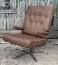 Brown swivel chair for sale  GILLINGHAM