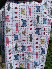 1996 Fabric Traditions 45x61" tecido de algodão insetos vintage borboletas fofas etc comprar usado  Enviando para Brazil