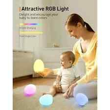 Luz noturna de bebê para crianças luz de ovo para berçário com 5 cores RGB mudança... comprar usado  Enviando para Brazil