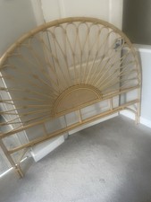 Rattan headboard double for sale  WELLING