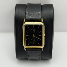 Vintage Citizen Tank Relógio Quartzo Mostrador Preto 6031-R05547 Japão 25mm Feminino, usado comprar usado  Enviando para Brazil
