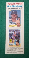Mattingly baseball card for sale  Kingston