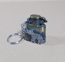 Vintage Lighter Keychain Elefante windproof oil Mechero Briquet Feuerzeug comprar usado  Enviando para Brazil