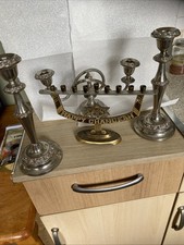 Silver candlesticks jewish for sale  WAKEFIELD