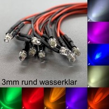 Usado, verkabelt 3mm LEDs rund wasserklar alle Farben 3 mm LED Widerstände comprar usado  Enviando para Brazil