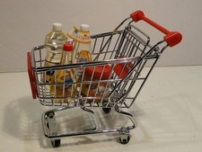 Carrinho de compras vintage miniatura 6x5" metal com produto no carrinho amostra vendedor comprar usado Carrinho de compras vintage miniatura 6x5" metal com produto no carrinho amostra vendedor comprar usado  Enviando para Brazil