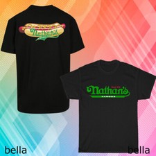 Nueva Camiseta Divertida con Logotipo de Perro Caliente de Nathan's Famoso Talla S a 5XL segunda mano  Embacar hacia Mexico