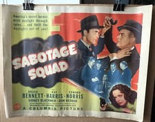 Pôster original do filme 1942 meia folha 28”x22” para “Esquadrão de Sabotagem” comprar usado  Enviando para Brazil