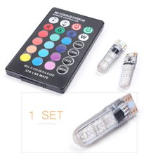 2x lâmpadas de leitura de teto cúpula LED RGB T10 5050 controle remoto sem fio comprar usado  Enviando para Brazil