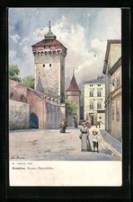 Artysta-AK Kraków, Brama Floryanska 1914  na sprzedaż  Wysyłka do Poland