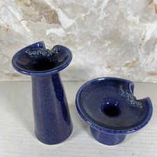Vaso de cerâmica azul EVA PREUS conjunto de dois vasos de flores exclusivos comprar usado  Enviando para Brazil