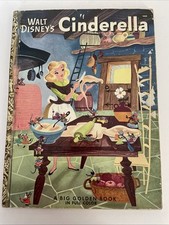 ENCADERNAÇÃO DOURADA ESCASSA Walt Disney’s Cinderella A Big Golden Book 1950 Ed.  H/C comprar usado  Enviando para Brazil