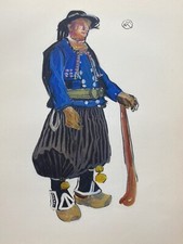 Usado,   1930 MATHURIN MEHEUT héliogravure originale  Breton de Bragou-Braz Bretagne comprar usado  Enviando para Brazil