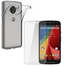 PROTETOR DE TELA DE VIDRO TEMPERADO + ESTOJO DE SILICONE TRANSPARENTE TPU para MOTOROLA MOTO G5 comprar usado  Enviando para Brazil