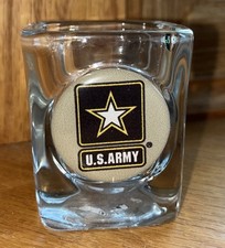 Vaso de chupito con logotipo de estrella del ejército de Estados Unidos oficial licenciatario de EE. UU. D segunda mano  Embacar hacia Mexico