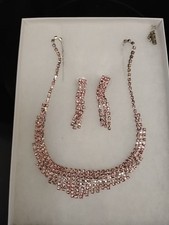 Pink rhinestones necklace for sale  Titusville