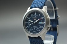 [Quase em perfeito estado] Seiko 5 7S26-02J0 SNK807 azul 21J relógio militar masculino AT do Japão comprar usado  Enviando para Brazil
