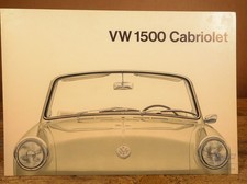 Prospekt Broschüre Brochure VW Volkswagen 1500 Cabriolet Typ 3 Karmann selten comprar usado  Enviando para Brazil