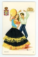 Postcard embroidered spanish for sale  Troy