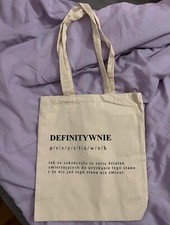 Używany, Torba bawełniana, 220g, ekologiczna, autorski nadruk, typografia na sprzedaż  PL