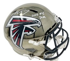 Capacete Atlanta Falcons Michael Vick autografado cromado Speed Rep "2001 #1 foto... comprar usado Capacete Atlanta Falcons Michael Vick autografado cromado Speed Rep "2001 #1 foto... comprar usado  Enviando para Brazil