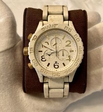 Relógio Nixon 42-20 Chrono aço inoxidável branco/ouro autêntico comprar usado  Enviando para Brazil