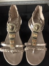 Goldene sandaletten hippie gebraucht kaufen  Emden