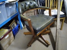 green leather recliner chair for sale  ALDERSHOT