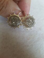 Brincos Drusy Cinza Prata, 925 SS, Fios, Muito Bonitos  comprar usado  Enviando para Brazil