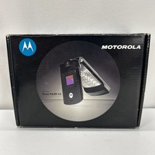 Celular flip antigo Motorola RAZR V3 GSM preto e prata com caixa manual comprar usado  Enviando para Brazil