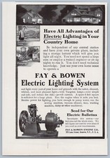 1914 Fay & Bowen Engine Vintage Publicitário Sistema de Iluminação Elétrica Doméstica Utilitários de Energia comprar usado  Enviando para Brazil
