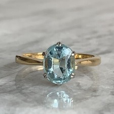 Aquamarine antique solitaire for sale  UK