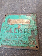Lister engine plate for sale  SALISBURY
