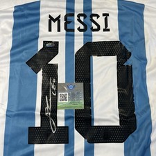Camiseta Lionel Messi Argentina #10 Copa do Mundo FIFA 2022 autógrafo certificado de autenticidade comprar usado  Enviando para Brazil