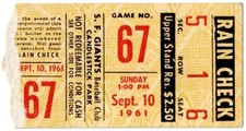 1961 giants dodgers for sale  Merrifield
