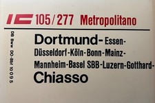 Zuglaufschild dortmund chiasso gebraucht kaufen  Handeloh