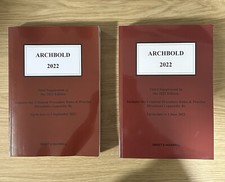 Archbold 2022 supplement for sale  SOUTHPORT
