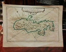 Antica carta geografica usato  Cagliari