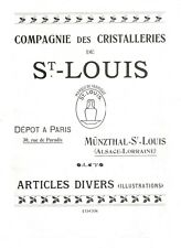 Cristal de Saint Louis, Catalogue de la cristallerie St Louis 1908 au format PDF, usado comprar usado  Enviando para Brazil