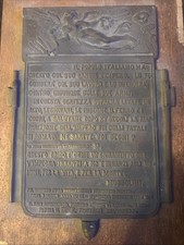 Targa bronzo fascista usato  Villasalto