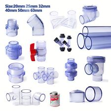 Transparent Rohr Klemme Winkel T-Stück Muffe Kleber Fittings Schlauch Kugelhahn comprar usado  Enviando para Brazil