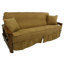 Capa futon de microfibra com saia tamanho completo (20 cores) com tubulação e 2 travesseiros comprar usado  Enviando para Brazil